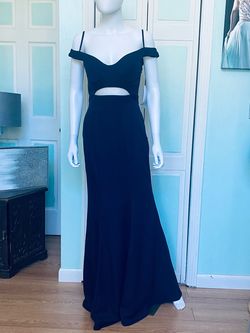 Jolene Navy Blue Size 4 $300 Jersey Mermaid Dress on Queenly