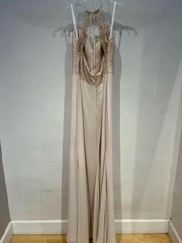 Hayley Paige Gold Size 10 Bridesmaid $300 Straight Dress on Queenly