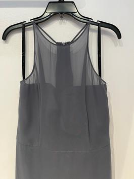 Hayley Paige Silver Size 12 Tulle Bridesmaid Straight Dress on Queenly