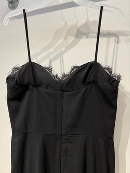 Hayley Paige Black Size 10 Floor Length Side slit Dress on Queenly