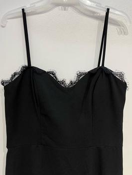 Hayley Paige Black Size 10 Floor Length Side slit Dress on Queenly