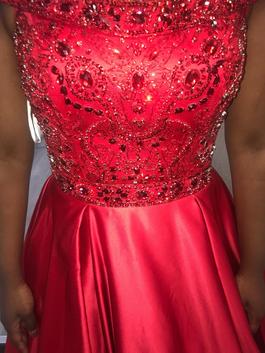 Sherri Hill Red Size 2 Beaded Top Ball gown on Queenly