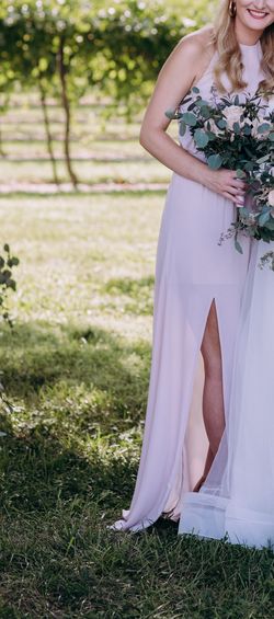 Show Me Your Mumu Nude Size 4 Side Slit $300 Bridesmaid Straight Dress on Queenly