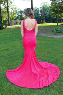Johnathan Kayne Pink Size 6 Floor Length Barbiecore Jewelled Mermaid Dress on Queenly