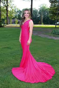 Johnathan Kayne Pink Size 6 Coral Floor Length Prom Mermaid Dress on Queenly
