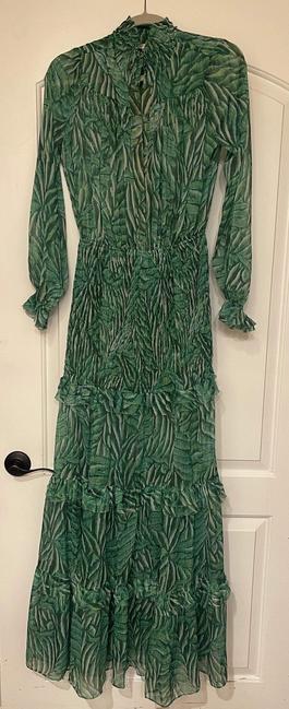 Luxxe Green Size 2 Floor Length Military Straight Dress on Queenly
