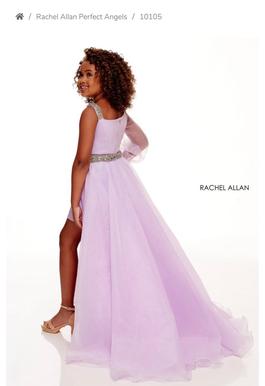 Rachel Allan Purple Size 4 Floor Length Sequin Girls Size Jumpsuit Dress on Queenly