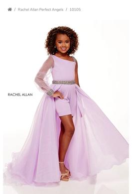 Rachel Allan Purple Size 4 Floor Length Sequin Girls Size Jumpsuit Dress on Queenly