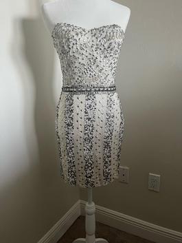 Shail K White Size 6 Midi Bridal Shower Cocktail Dress on Queenly