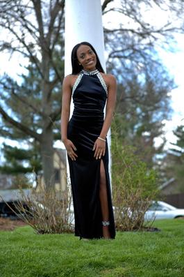 Windsor Black Size 4 Floor Length Side Slit Sequin Straight Dress on Queenly