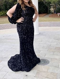 Portia and Scarlett Black Size 8 Sequin 50 Off Mermaid Dress on Queenly