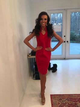 Calvin Klein Pageant Interview Red Size 2 50 Off Midi Cocktail Dress on Queenly