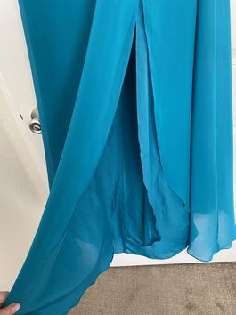 David's Bridal Blue Size 6 $300 Bridesmaid Side slit Dress on Queenly