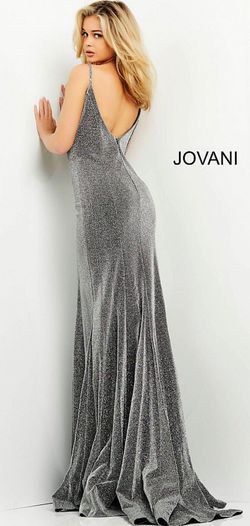 Jovani Silver Size 12 Pageant A-line Dress on Queenly