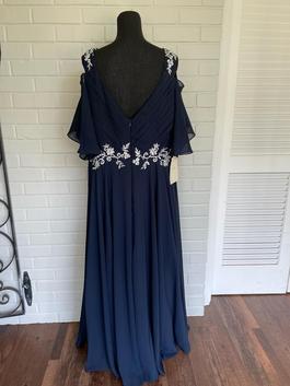LanTing Blue Size 20 Black Tie A-line Dress on Queenly