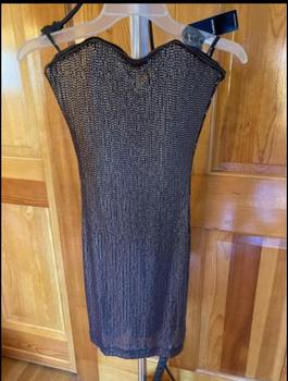bebe Gold Size 2 Floor Length 50 Off $300 Straight Dress on Queenly