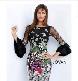 Jovani Black Size 0 Interview 50 Off Embroidery Midi Cocktail Dress on Queenly