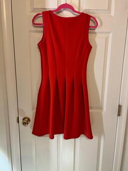 Ann Taylor Red Size 2 Midi Cocktail Dress on Queenly