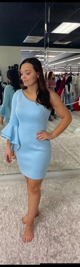 Jovani Light Blue Size 10 $300 Interview A-line Dress on Queenly