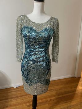 Dulcci vetan USA Blue Size 2 Mini A-line Dress on Queenly