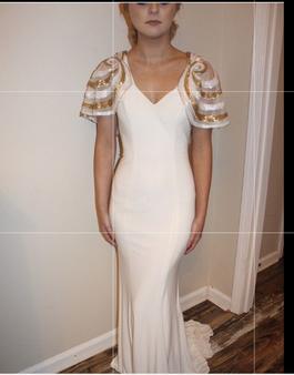 Tony Bowls White Size 0 Pageant $300 Jersey A-line Dress on Queenly