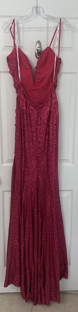 Jovani Pink Size 2 Embroidery Pageant Sequin Straight Dress on Queenly