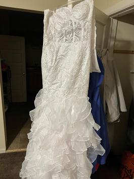 White Size 14 Mermaid Dress on Queenly