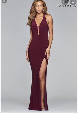 Faviana Red Size 6 Fitted $300 Straight Dress on Queenly