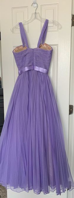 Jovani Purple Size 2 Pageant Wedding Guest Satin A-line Ball gown on Queenly
