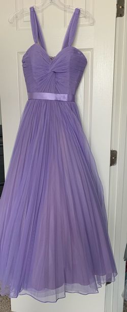Jovani Purple Size 2 Pageant Wedding Guest Satin A-line Ball gown on Queenly