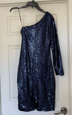Night Way Blue Size 8 Euphoria Sequin Sequined Cocktail Dress on Queenly