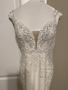 Essence of Australia  White Size 10 Lace Floor Length Mermaid Dress on Queenly