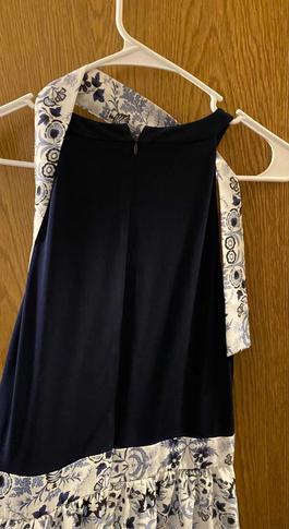 Vince Camuto Blue Size 10 Floor Length Straight Dress on Queenly