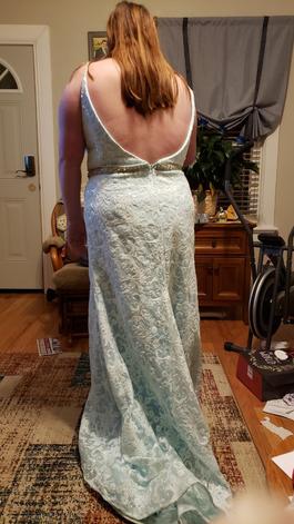 Colors Blue Size 20 Plus Size Mermaid Dress on Queenly