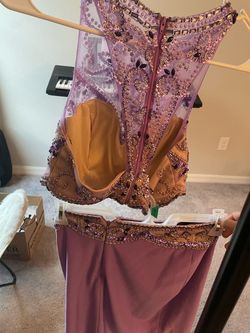 Blush Prom Purple Size 4 $300 Two Piece Blush Cocktail Dress on Queenly