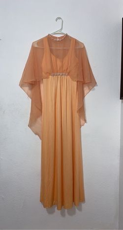 Emma Dom Orange Size 6 Vintage Floor Length Belt Straight Dress on Queenly