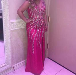 Ritzee Originals Pink Size 10 Floor Length Sequin Straight Dress on Queenly