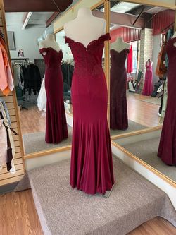 STARBOX Red Size 6 Military Prom Mermaid Dress on Queenly