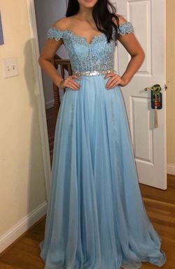 Sherri Hill Blue Size 00 Pageant Floor Length 50 Off Belt A-line Dress on Queenly