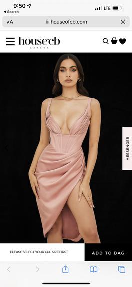 House of CB Light Pink Size 2 Euphoria $300 Summer Side slit Dress on Queenly