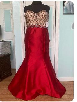 Rachel Allan Red Size 20 $300 Rachel Allen Mermaid Dress on Queenly