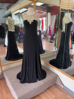 Envious Couture Black Size 10 Floor Length 50 Off Jersey Straight Dress on Queenly