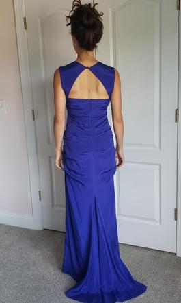Nicole Miller Blue Size 6 $300 50 Off Train Dress on Queenly