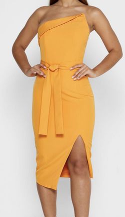 Lavish Alice Orange Size 6 Midi $300 Cocktail Dress on Queenly