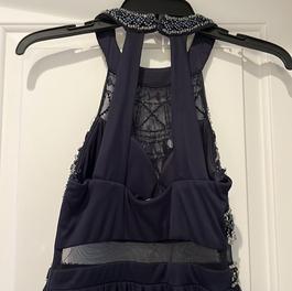 Sequin Hearts Blue Size 0 Black Tie $300 A-line Dress on Queenly