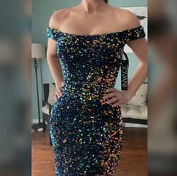 Jovani Multicolor Size 0 Floor Length Mermaid Dress on Queenly
