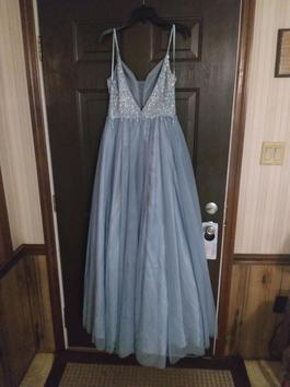 Say Yes To The Dress Prom Blue Size 6 Floor Length A-line Dress on Queenly