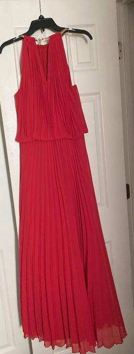 MSK Red Size 12 Floor Length Plus Size Straight Dress on Queenly