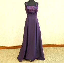 MoriLee Purple Size 12.0 Floor Length Military Mori Lee A-line Dress on Queenly
