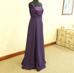 MoriLee Purple Size 12.0 Floral Floor Length A-line Dress on Queenly